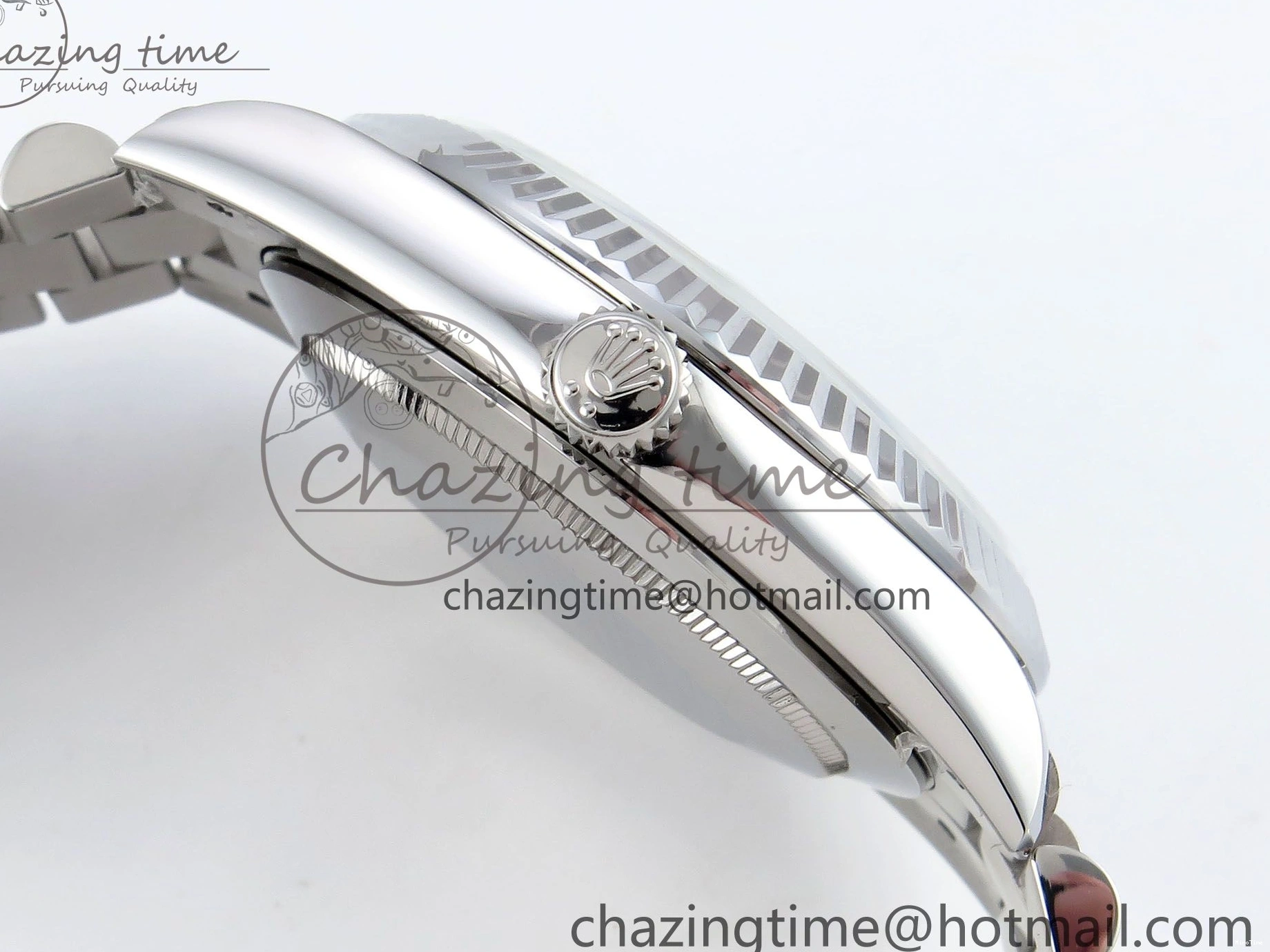 MiroTime 0108 DayDate 40 SS JDF 904L Steel White Roman Dial on President Bracelet VR3255 V3 (Gain Weight) Resilient 1424